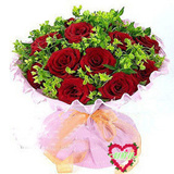 平安夜红玫瑰9朵贵州六盘水鲜花速递送花束生日礼物同城批发送花