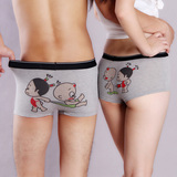新款韩版全棉卡通时尚可爱性感个性创意男女士情侣内裤平角内裤头