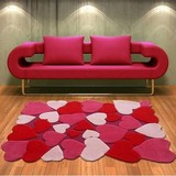 特价地毯结婚地毯心形粉色腈纶异形地毯客厅卧室地毯定制地毯门垫