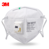 3M9001V耳戴式带呼吸阀防尘甲醛汽车尾气雾霾防PM2.5微粒折叠口罩