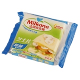 法国Milkana百吉福汉堡芝士片原味166g 家庭装 奶酪芝士片