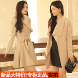 2014春装新款外套韩版简约OL优雅修身中长款女式薄款风衣