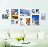 伊图 12框实木照片墙时尚大尺寸相片墙地中海相框墙创意组合包邮