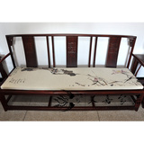 [嘉]中式古典红木家具刺绣三人座沙发映日荷花系列 - 长坐垫