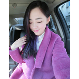 2015冬装韩国代购厚毛呢外套女韩版中长款小香风欧美茧型呢子大衣