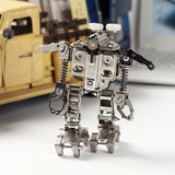 全金属组装变形机器人 金属机甲影子 顽童拼装模型机器人战士铁人