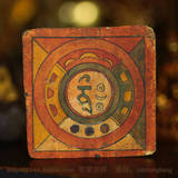 西藏古董 古旧小唐卡 苍老 可裱框 供养 摆件 装置0318(10)