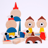 正品益智玩具包邮 大块榉木木制实木质儿童早教筑型积木 无油漆味