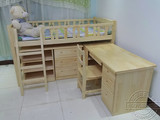 实木儿童家具半高床儿童套床书桌多功能组合床儿童床梯柜床滑梯床