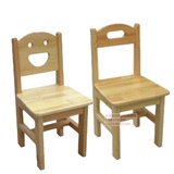 厂家直销 批发定制 新款幼儿园儿童小椅子 木制椅 实木原木靠背椅