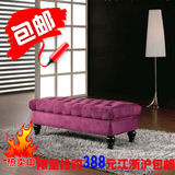 新款韩式简约现代双人布艺沙发凳 换鞋凳床尾凳 客厅宜家 定制