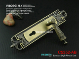 香港域堡五金viborg别墅门锁 执手门锁 大门锁C5352-AB古铜色门锁