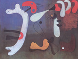百传艺品 无框画装饰画世界名画仿真油画抽象 米罗 绘画1933年