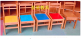 儿童原木靠背椅幼儿防火板椅面靠背椅餐桌木质桌椅幼儿园椅子