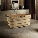 木之韵木桶1.45米长橡木沐浴桶洗澡盆三大品牌成人浴缸MZY-076B-O