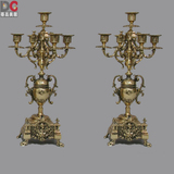 蒂高美居 古典宫廷会所高档烛台摆件饰品创意全铜工艺品餐厅烛台