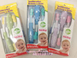 加拿大代购 努比Nuby 婴幼儿乳牙刷套装 3支装  3色可选