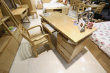 特价书桌 电脑桌水曲柳书桌 全实木写字桌书房家具 现代简约书桌