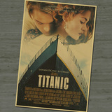 泰坦尼克号 怀旧复古电影牛皮纸海报 酒吧咖啡店装饰贴画芯老照片