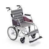 三贵Miki手动轮椅车MOCC-43JL连动刹车轻便折叠老人轮椅免充气DF