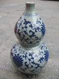 促销仿古官窑开片陶瓷葫芦瓶台面花瓶青花瓷花瓶景德镇瓷器陈设瓷