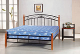 简约现代1.2米1.5米单人床双人床铁艺床铁架床床架铁床钢木床5206