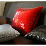 韩国正品代购 浪漫红色亮片装饰沙发抱枕/靠枕 靠垫 含芯