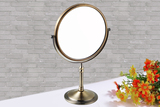 港尚美容镜 化妆镜 双面平面 放大台式镜子 浴室梳妆镜 青古铜色
