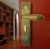 高档锌合金仿古室内门锁 中式黄古铜门锁 典雅中式木门锁具