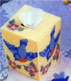 立体绣套件毛线十字绣材料包花鸟方型纸巾盒
