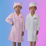 幼儿园儿童男童医生服饰女童小护士表演服装舞台服白大褂2016包邮