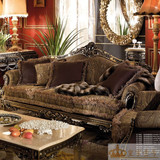 欧式实木沙发手工雕刻布艺沙发法式家具组合美式客厅奢华组装沙发