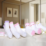 小米米婴儿袜子全棉四季新生儿袜女宝宝童袜两双装宝宝袜儿童袜子
