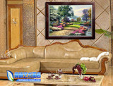 高档托马斯花园风景带框油画 现代家居装饰艺术老板办公室墙TMF07