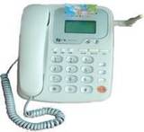 GSM移动联通运营商桌面型插大卡公用电话机闹钟白色三方通话座式