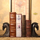 欧式皇家马头书档 书靠 书立 创意书房装饰品 复古动物摆件GKB242