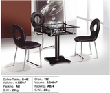 现代简约钢化玻璃餐桌餐椅组合家具小户型省空间小餐桌