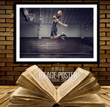 詹姆斯[M2593]装饰画有框画餐厅咖啡厅酒吧挂画篮球明星NBA海报