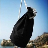 单肩包男抽绳束口袋帆布水桶背包健身包女篮球包休闲训练包足球包