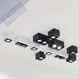 【淘LED】香港设计师Danny Chan 双头盒子可转动方形明装射灯