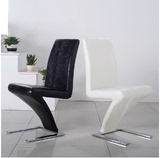 现代时尚简约皮餐椅不锈钢餐椅 美人鱼休闲椅 鳄鱼皮餐桌椅Y58