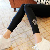 2014春装新款 韩版显瘦印花克罗心女士外穿修身打底裤 薄款 包邮
