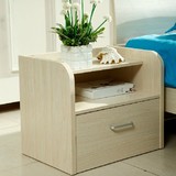 板式新款简约现代组装成人无门-白枫木卧房家具-简易床头柜