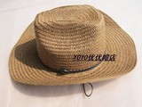 夏季帽子户外防晒遮阳休闲太阳帽男士折叠沙滩帽防紫外线牛仔草帽