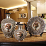 创意结婚礼物家居摆设陶瓷工艺品 客厅电视柜酒柜装饰品摆件欧式