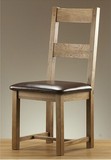 S*Y森亚 欧式进口白橡木全实木家具餐椅皮面餐椅软面 全实木餐椅