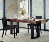 北欧风情复古实木铁艺餐桌 原木大板桌厚实木办公桌厂家定制订做