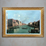 柏拉图有框画油画 威尼斯水城16 手绘客厅房间欧式风景装饰画