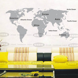 世界地图 办公室墙贴纸 客厅电视墙沙发背景 教室装饰