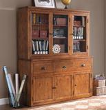 匠信家具实木 橡木 桦木 六6门 储物 定制美式多功能成人单个书柜